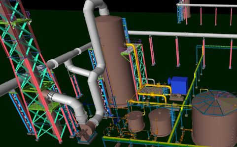 3D model of scrubbing system