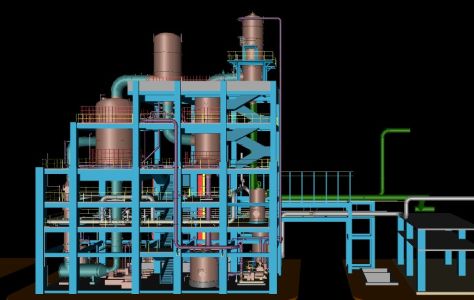 3D model of the site with all the major equipment’s