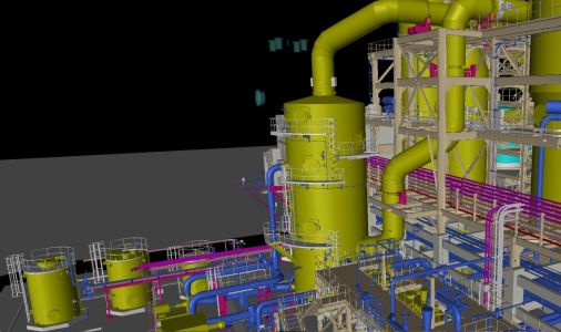 3D model of the Tail Gas Scrubber package