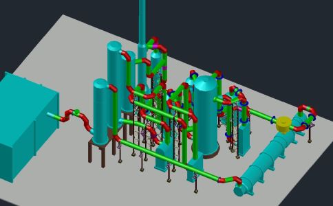 3D model of the entire SA plant